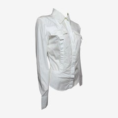 Gucci by Tom Ford F/W 2004 White Panelled Fitted Shirt