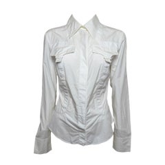 Gucci by Tom Ford F/W 2004 White Panelled Fitted Shirt