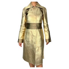 Gucci by Tom Ford Fall 2000 Runway Gold Metallic Leather Jacket