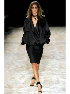 Gucci by Tom Ford Fall 2002 Runway Black Grosgrain Tie Sandals