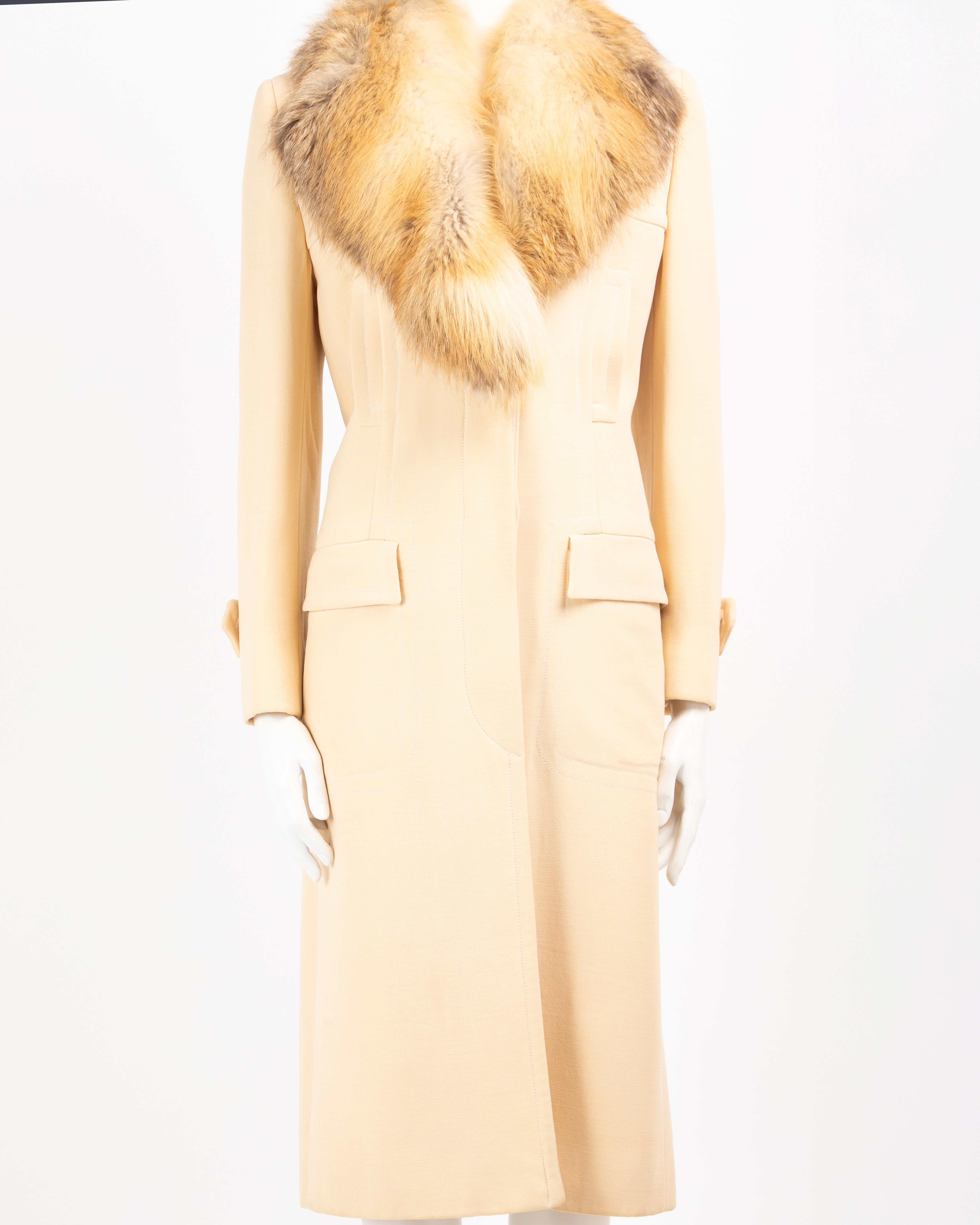 Gucci by Tom Ford Fall/Winter 1996 Campaign Fox Fur Coat For Sale