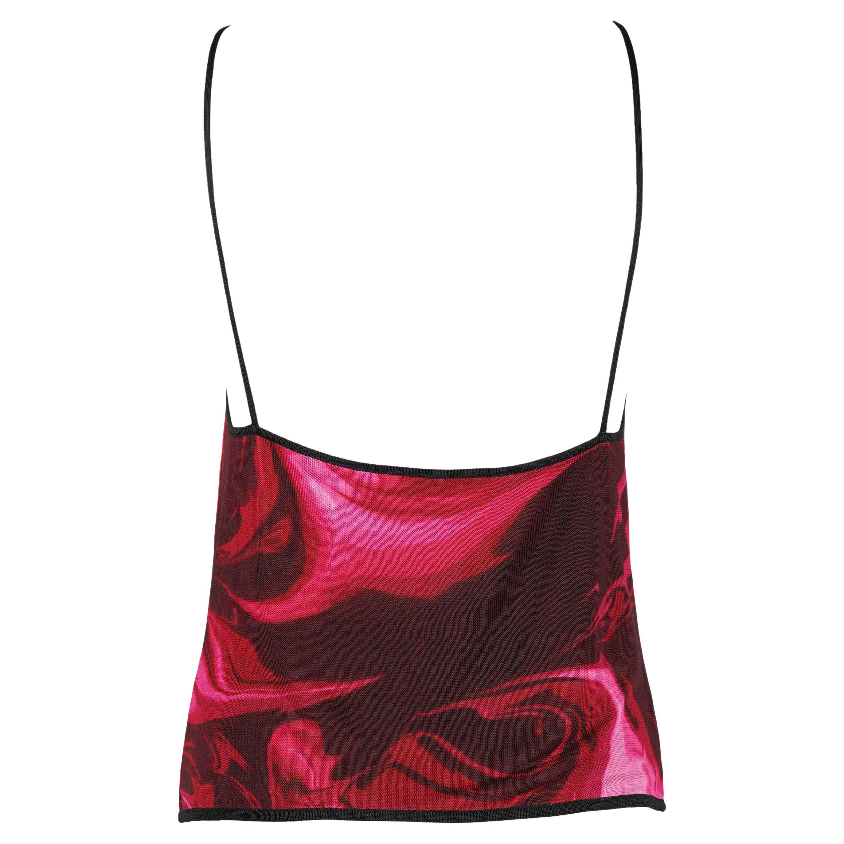 Women's Gucci by Tom Ford Fall/Winter 2001 Lava Print Top Size M For Sale