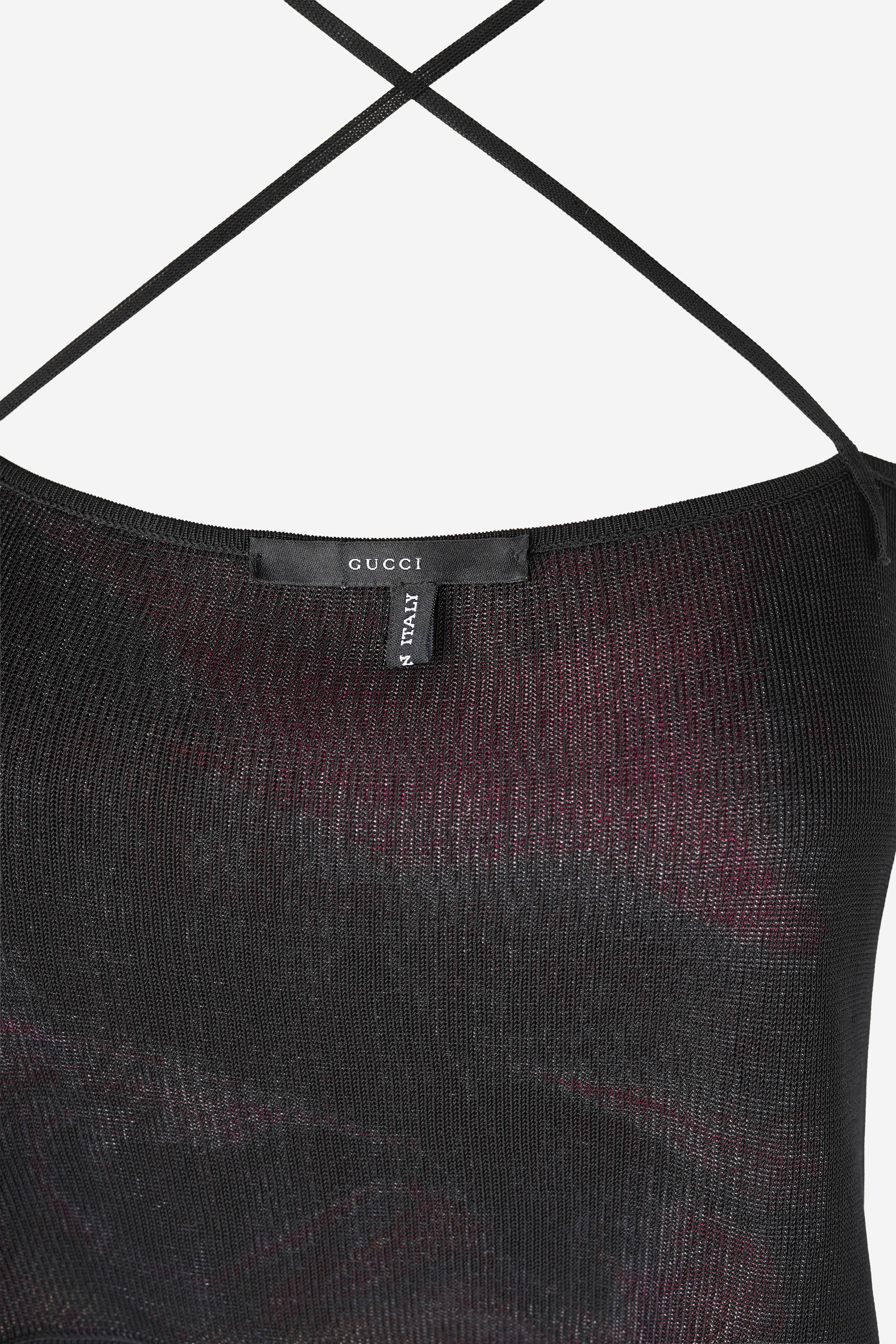 Gucci by Tom Ford Fall/Winter 2001 Lava Print Top Size M For Sale 2