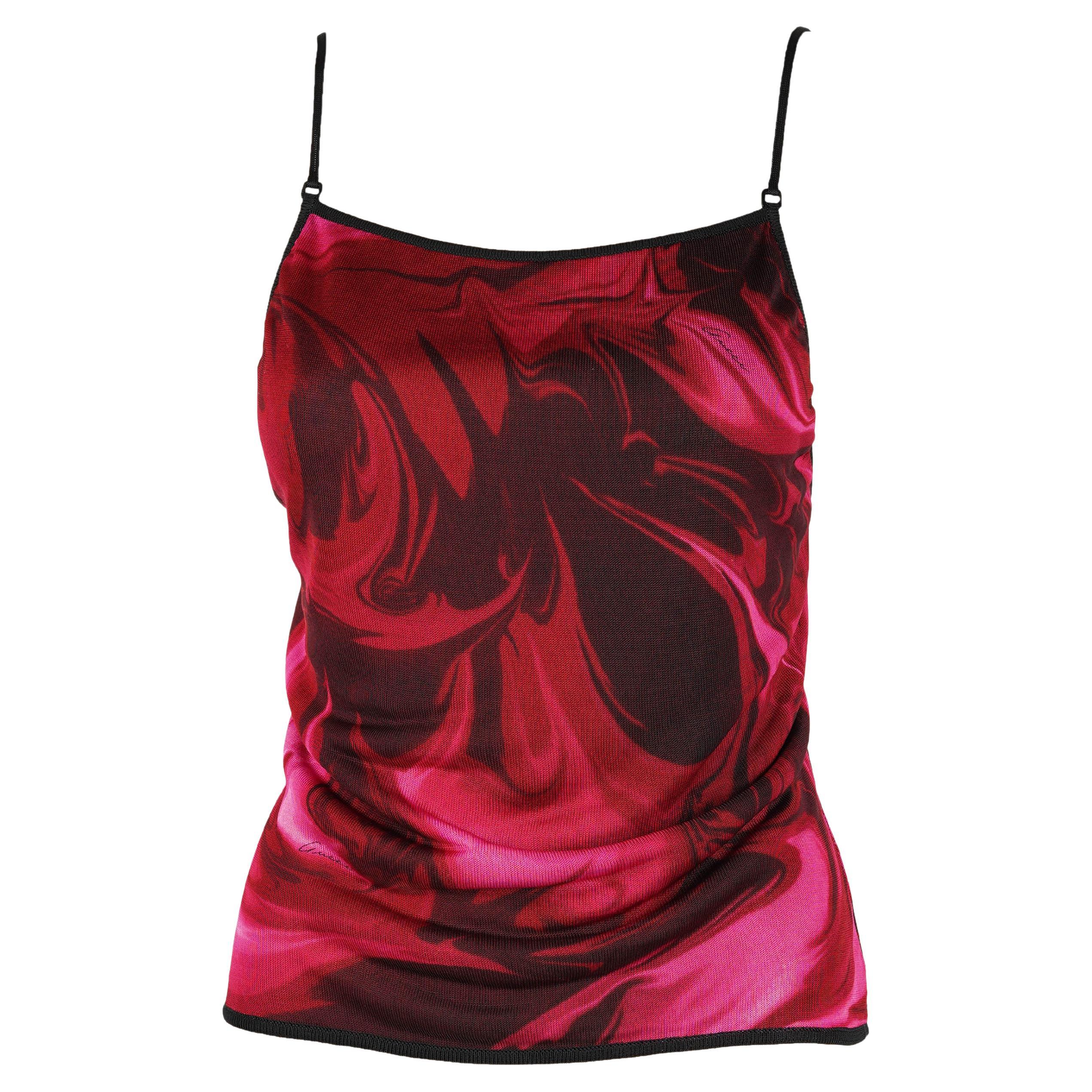 Gucci by Tom Ford Fall/Winter 2001 Lava Print Top Size M For Sale