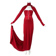 Gucci by Tom Ford – Fall/Winter 2003 Red Runway Corset Finale Dress Gown
