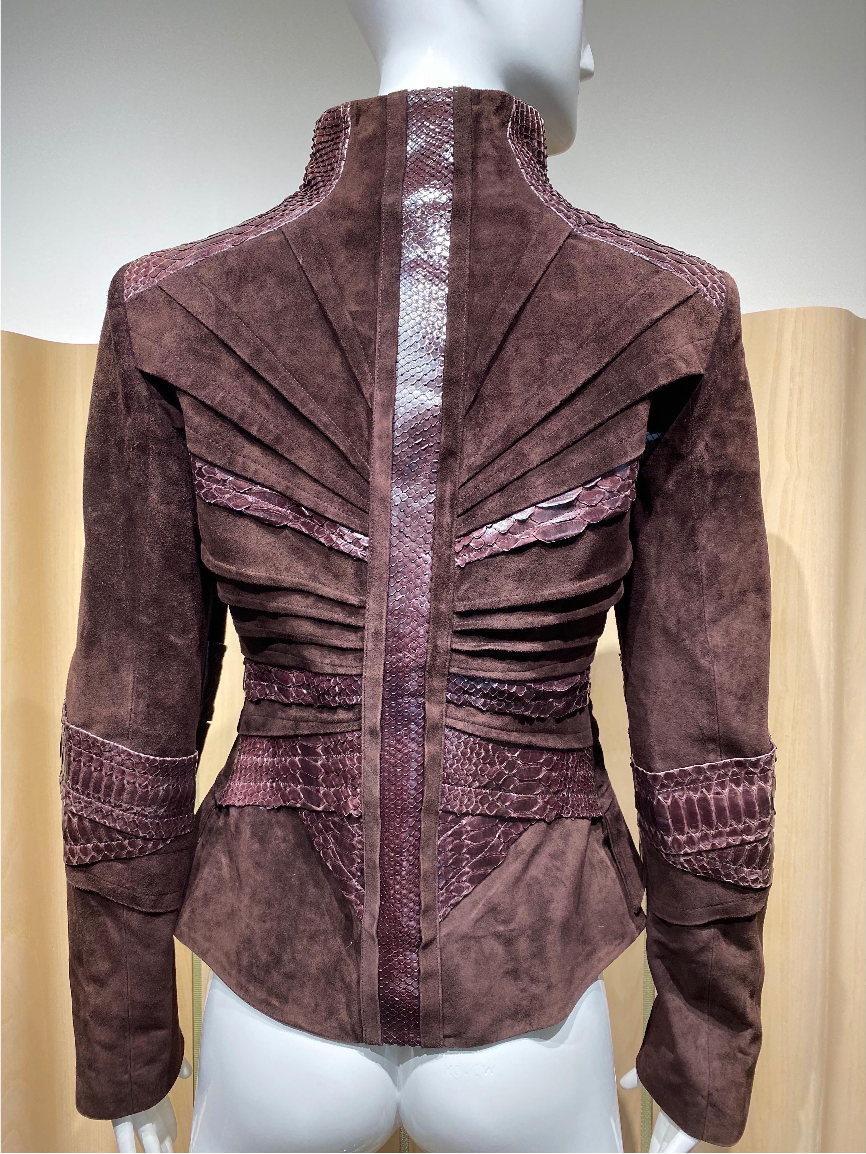 brown suede jacket for women