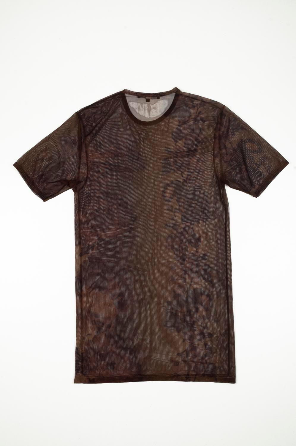 Gucci par Tom Ford - T-shirt pour hommes à fleurs transparent, taille XXL S507 Pour hommes en vente