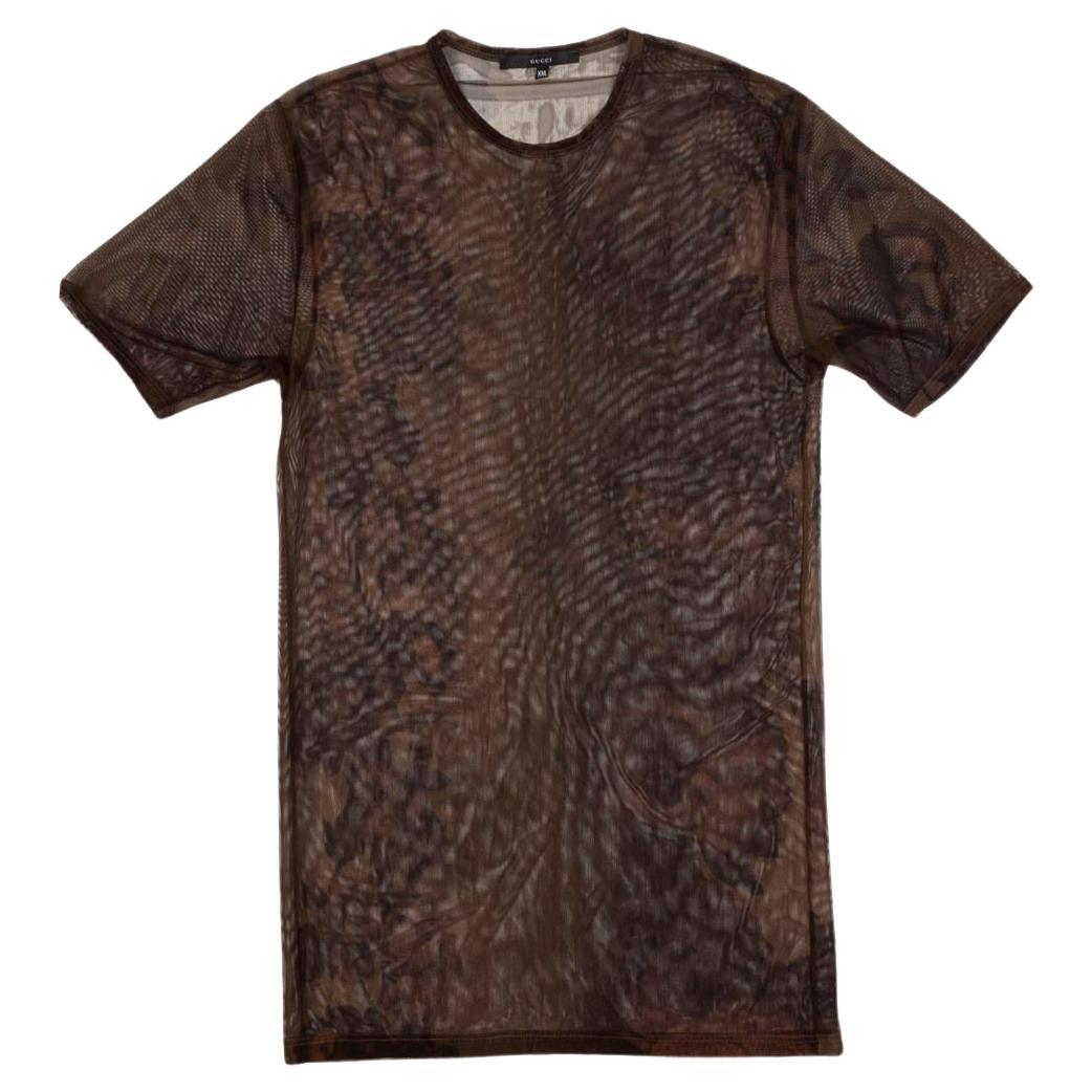Gucci by Tom Ford Floral Herren T-Shirt Transparent Größe XXL S507 im Angebot