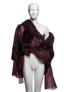 Gucci by Tom Ford Fox Fur and Silk Organza Evening Wrap Jacket, FW 2004