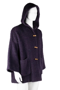 Tom Ford for Gucci Fall/Winter 1996 Purple Mohair Duffle Coat