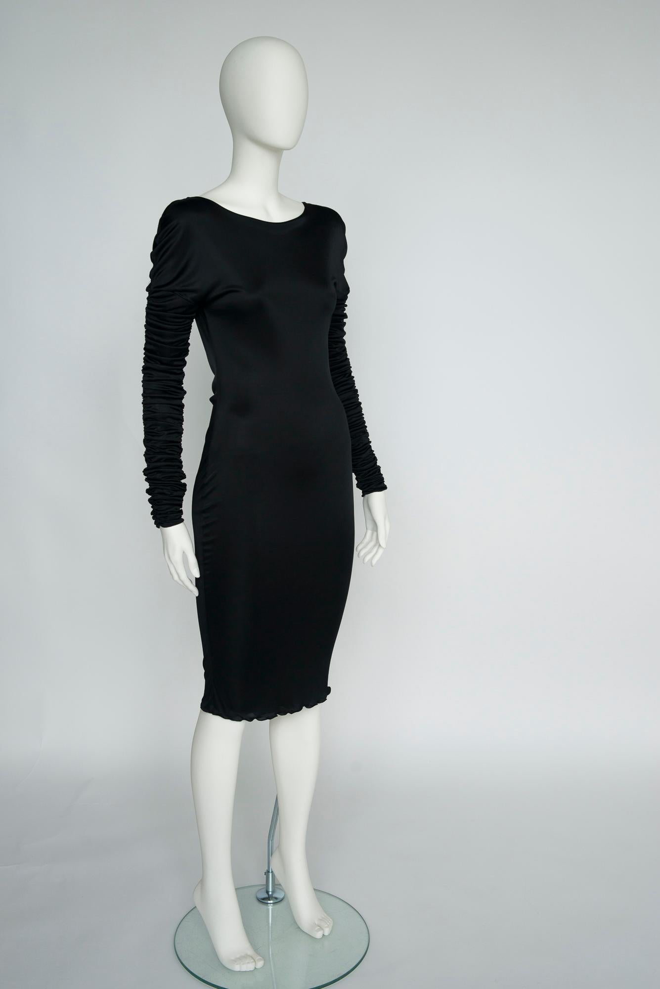 Gucci By Tom Ford Gathered Stretch-Satin Jersey Dress, Spring-Summer 2003 For Sale 7