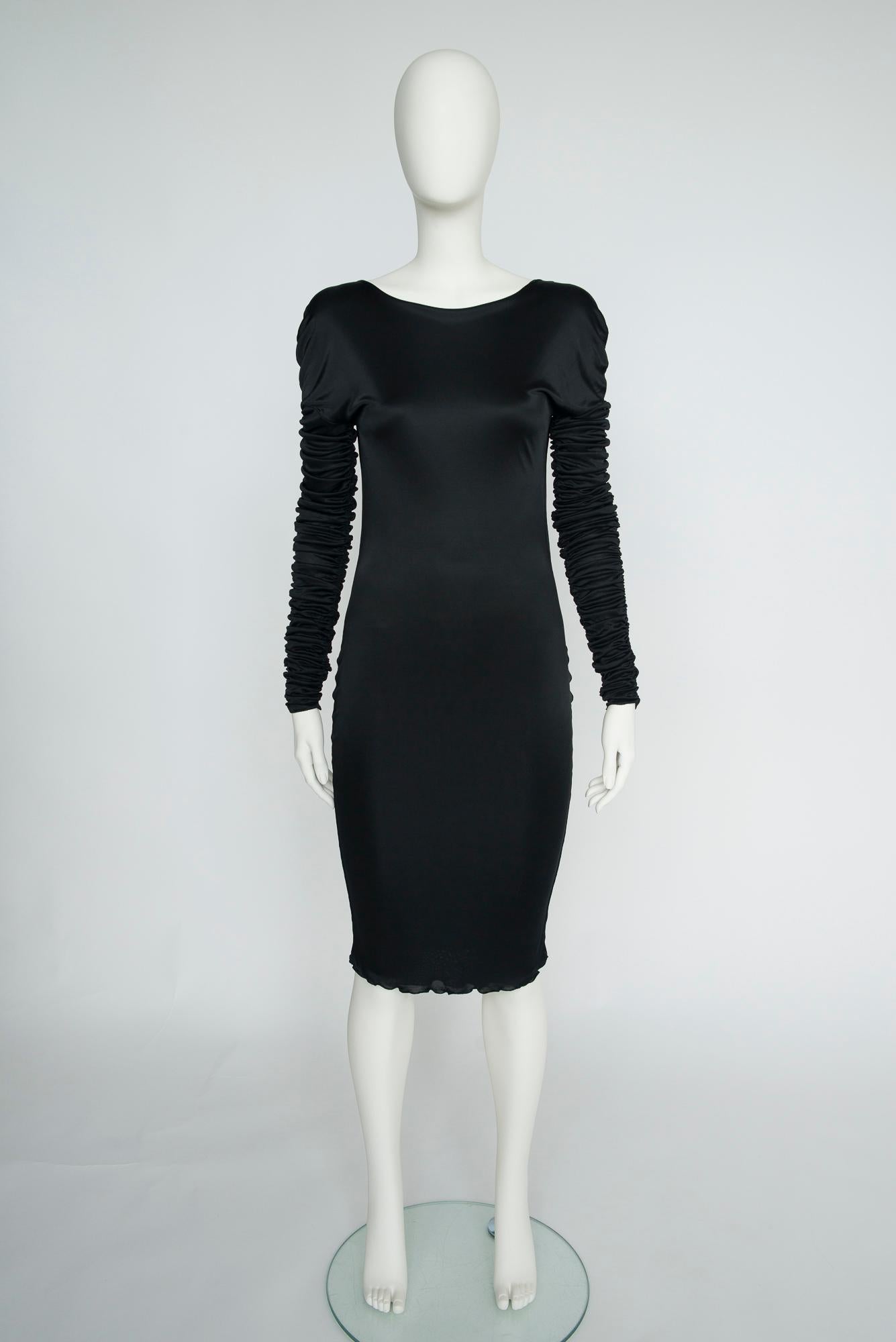 Gucci By Tom Ford Gathered Stretch-Satin Jersey Dress, Spring-Summer 2003 For Sale 5
