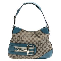 Gucci by Tom Ford GG Borsa a spalla con morsetto blu