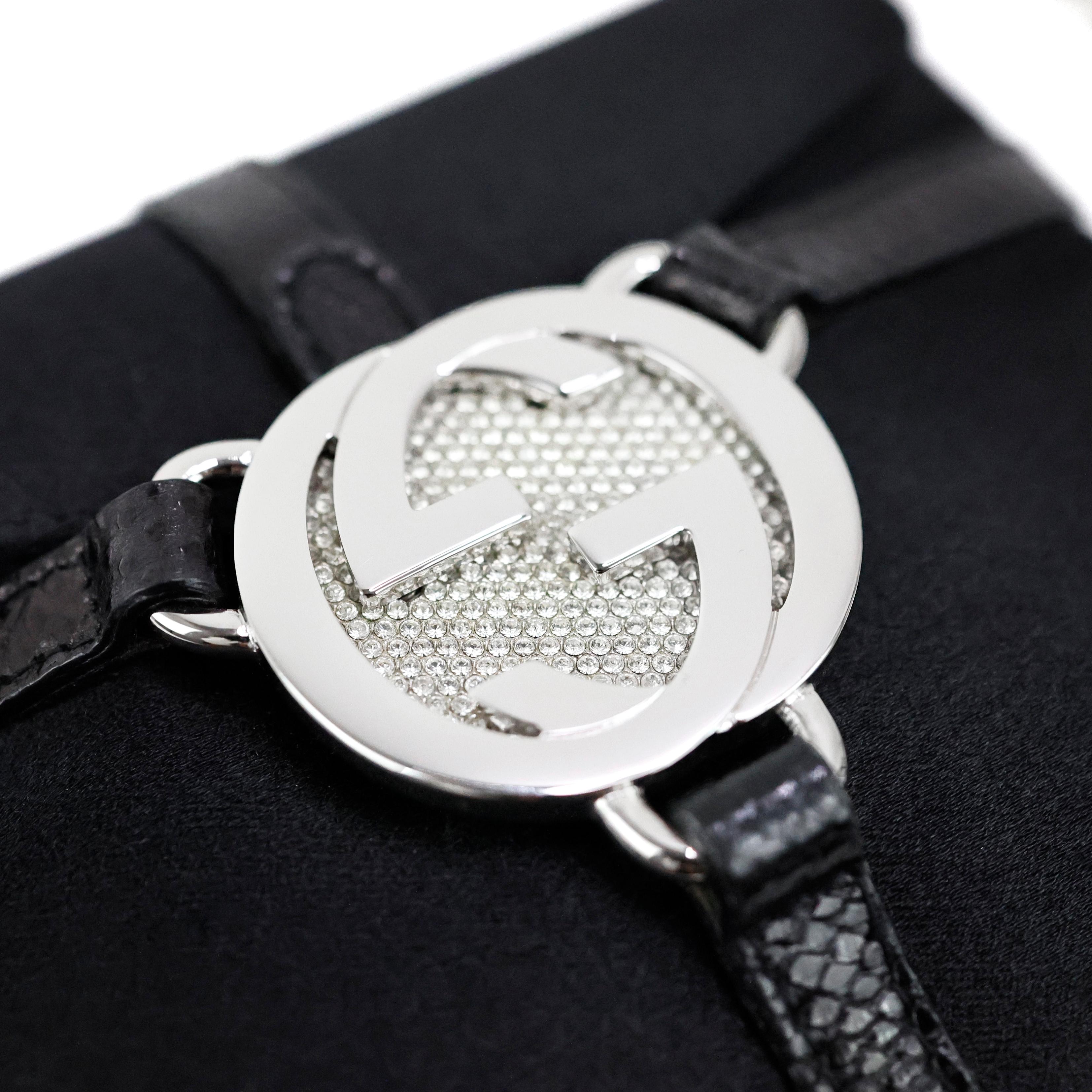 Gucci by Tom Ford GG Interlocking Crystal Embellished Crossbody Bag For Sale 3