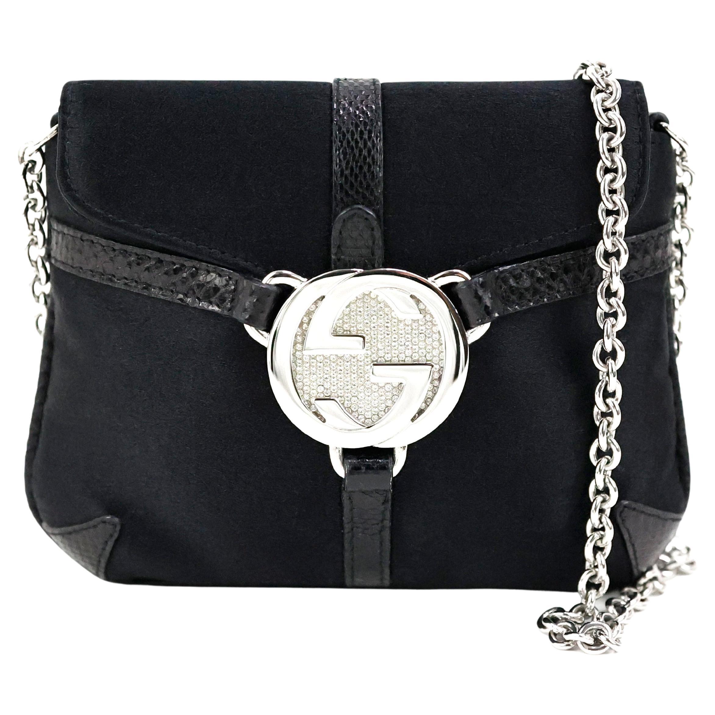 Gucci by Tom Ford GG Interlocking Crystal Embellished Crossbody Bag For Sale