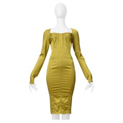 Gucci par Tom Ford - Robe corset en satin doré 2003