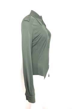 Gucci by Tom Ford Green Bodysuit Long Sleeves Shirt