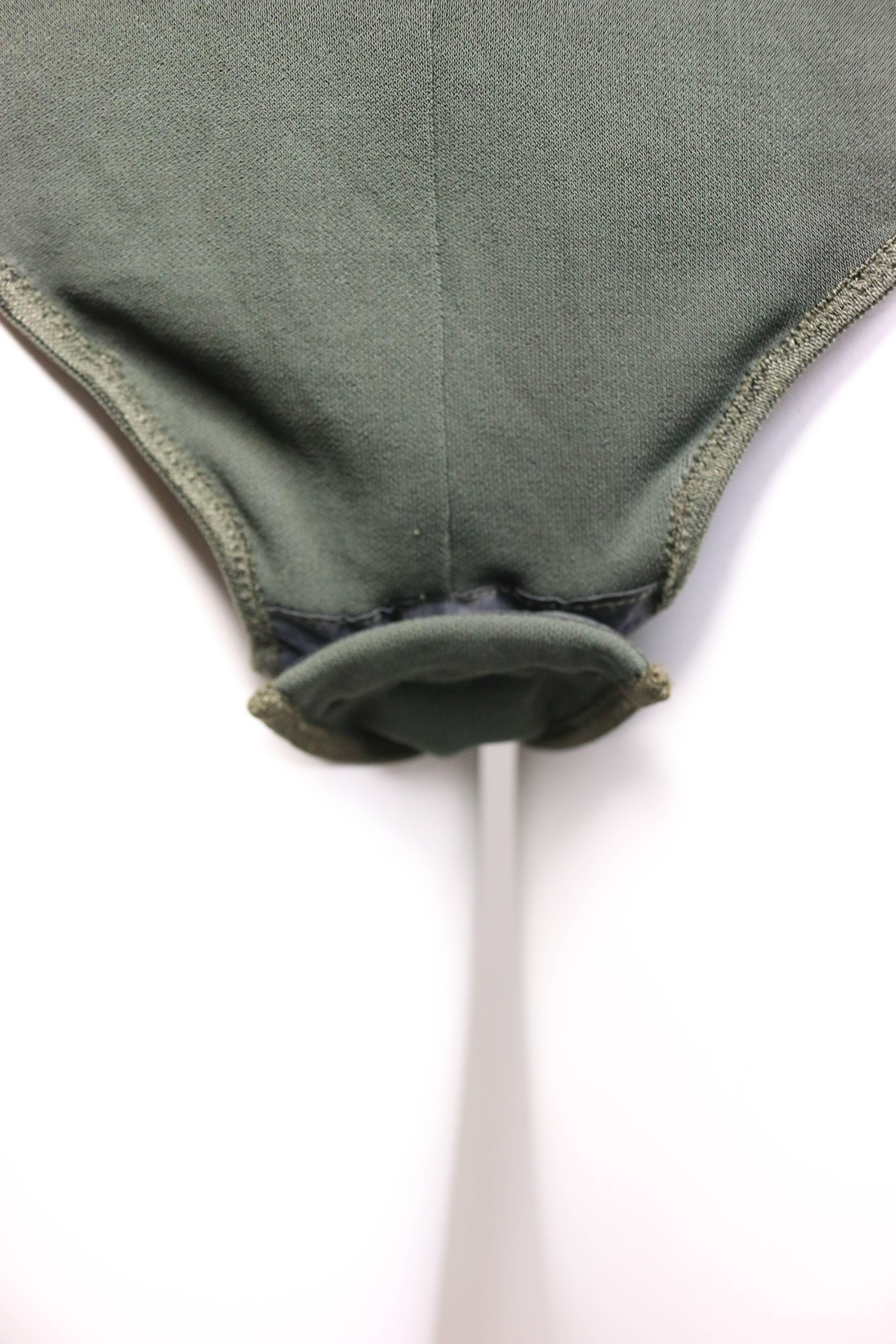 Gucci by Tom Ford Green Bodysuit Long Sleeves Shirt For Sale 1