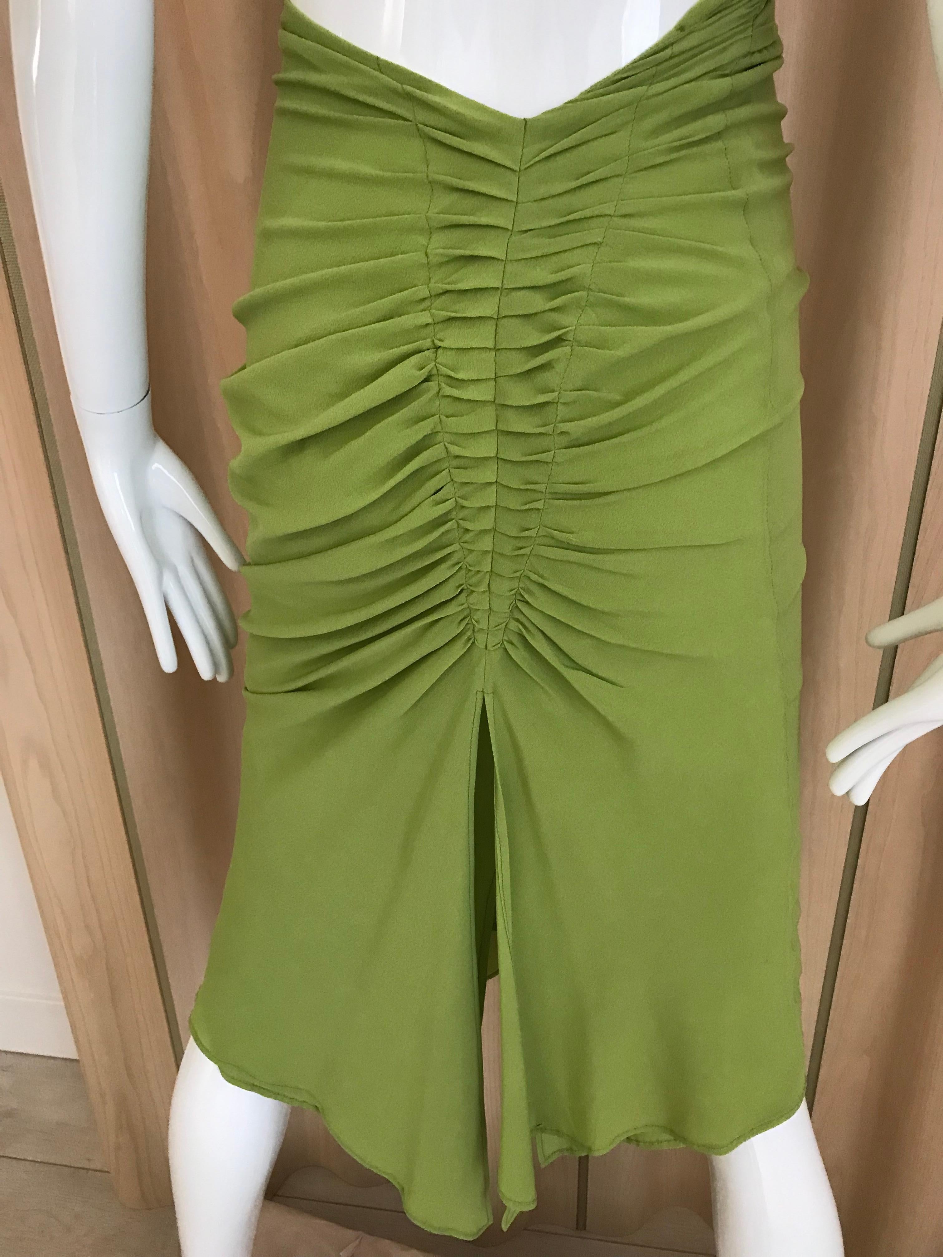 Gucci by Tom Ford Green Silk Cocktail Dress 5