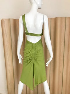 Gucci by Tom Ford Green Silk Cocktail Dress