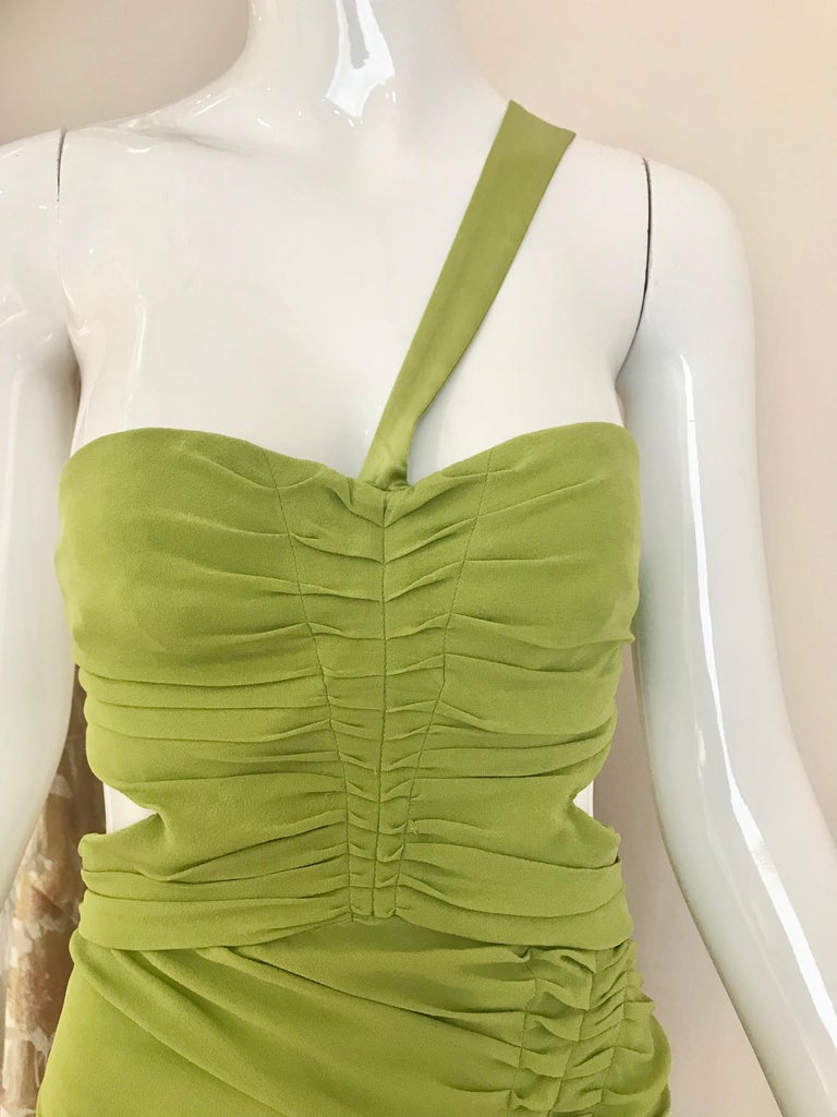 Gucci by Tom Ford Green Silk Cocktail Dress at 1stDibs | tom ford green ...