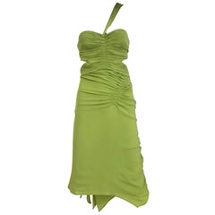 Gucci by Tom Ford Green Silk Cocktail Dress