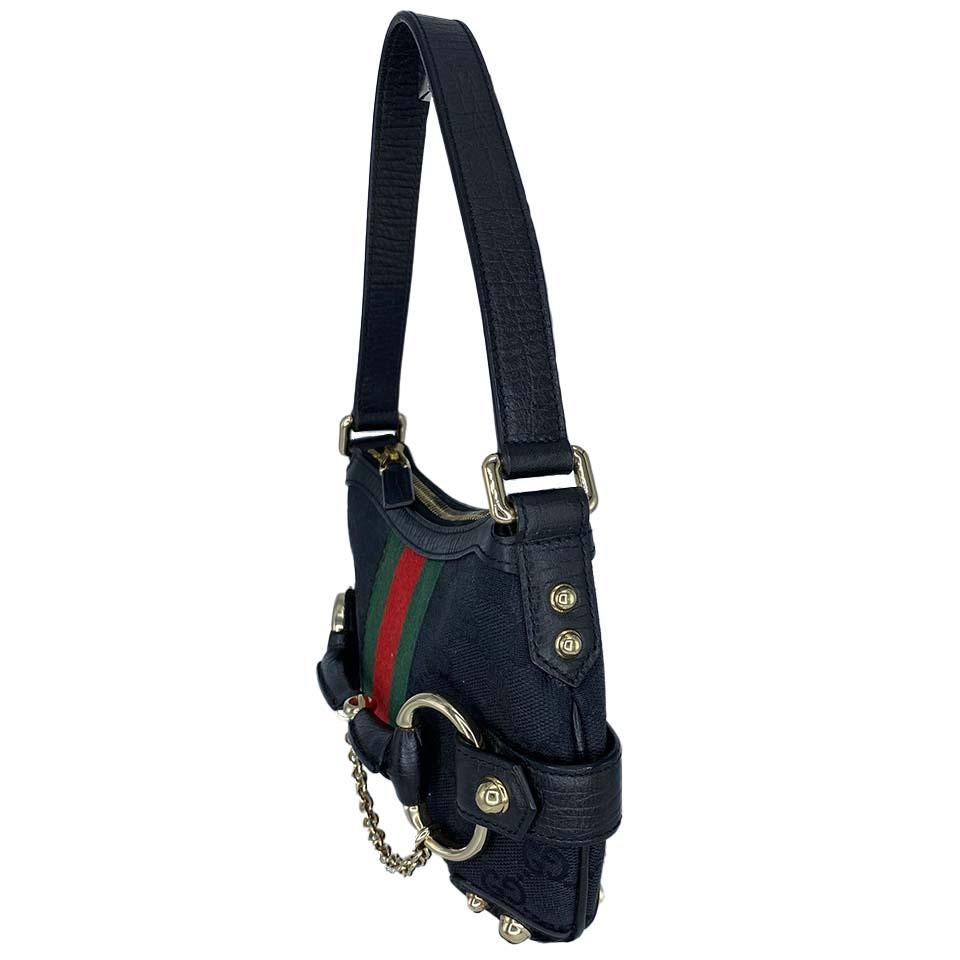 Gucci by Tom Ford Horse Bit Mini Borsa a catena GG Monogram Greene