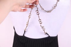 Gucci By Tom Ford Horsebit chain Black viscose dress 2000s