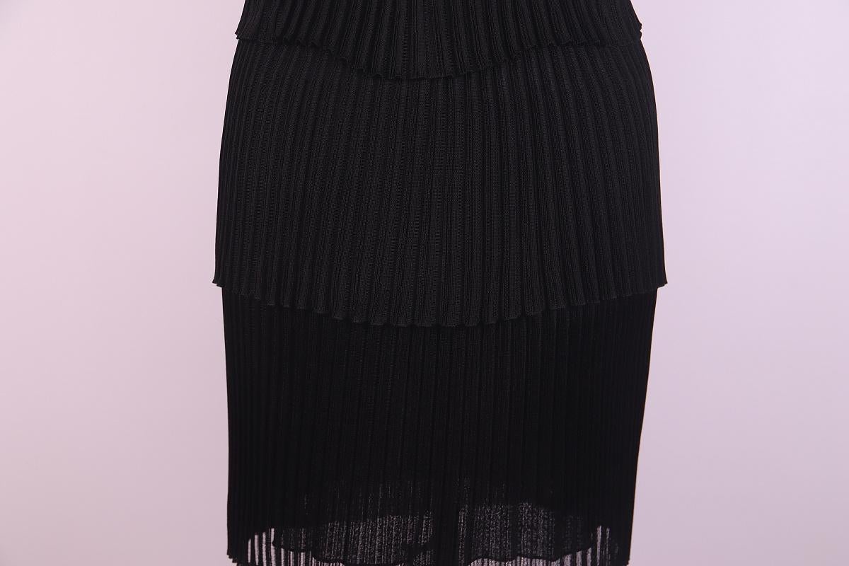 Women's Gucci By Tom Ford Horsebit chain Black viscose dress 2000s For Sale