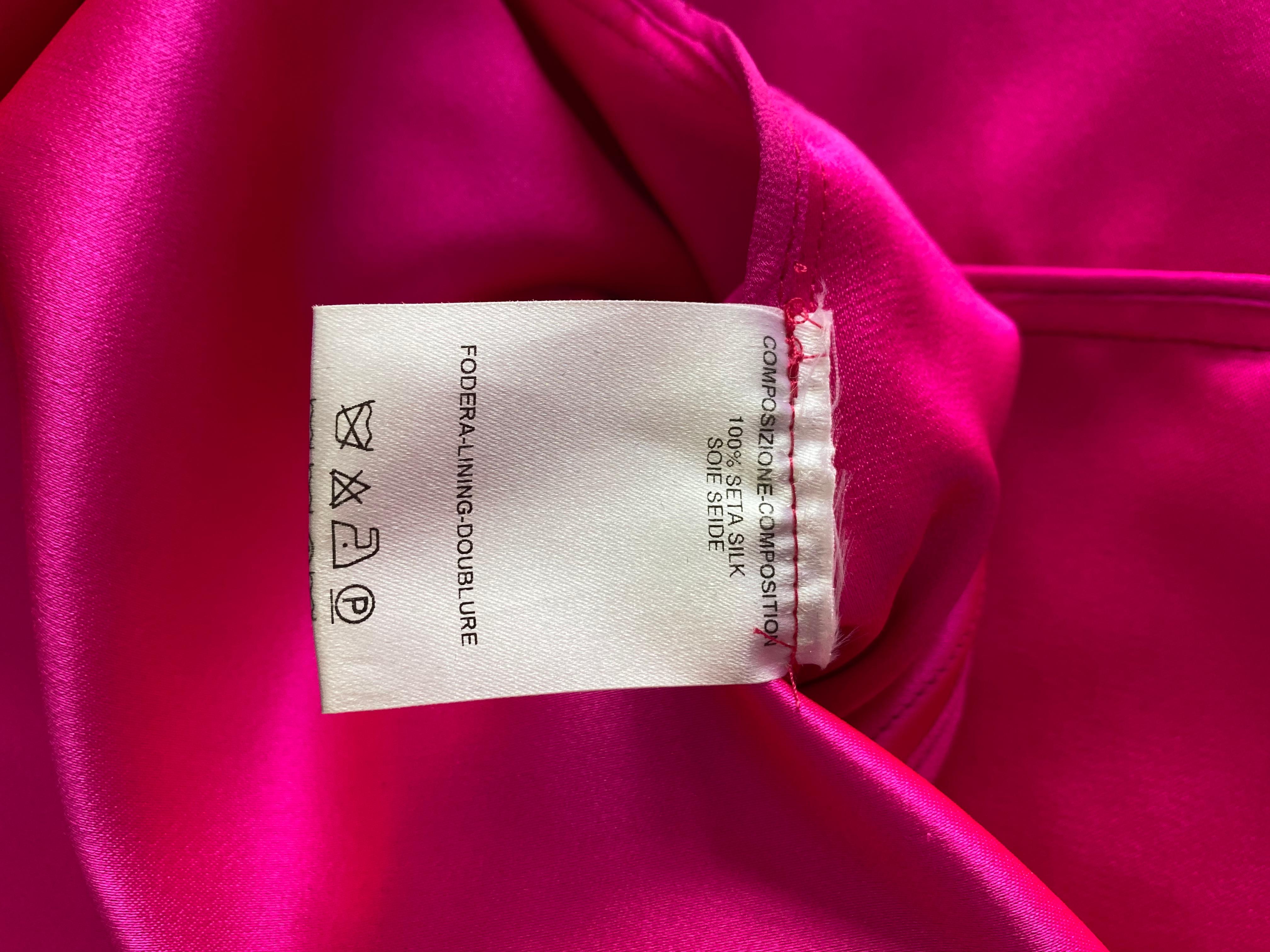 F/W 2001 Gucci by Tom Ford Hot Pink Silk Satin Zipper Mini Dress Runway ...