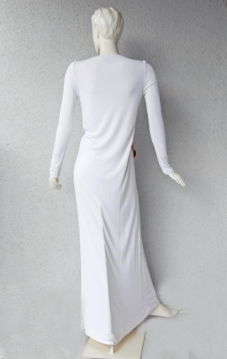 Gucci by Tom Ford Iconic 1996 Halston Inspired White Dress Gown Published In Excellent Condition In Los Angeles, CA