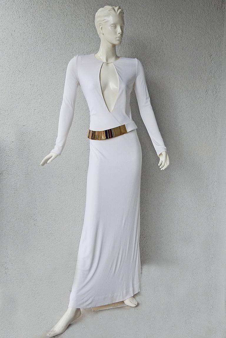 Gucci by Tom Ford Iconic 1996 Halston Inspired White Dress Gown Published 1