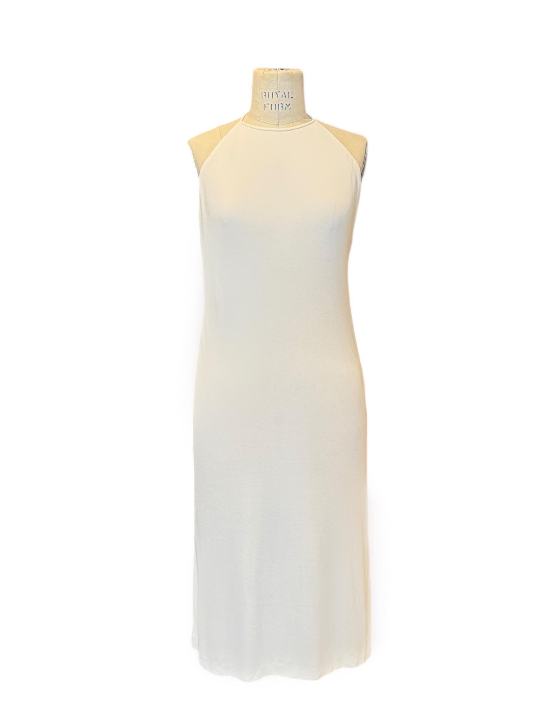 Gucci by Tom Ford Ivory Backless Jersey Dress with GG Clasp, S/S 1998 For Sale 2