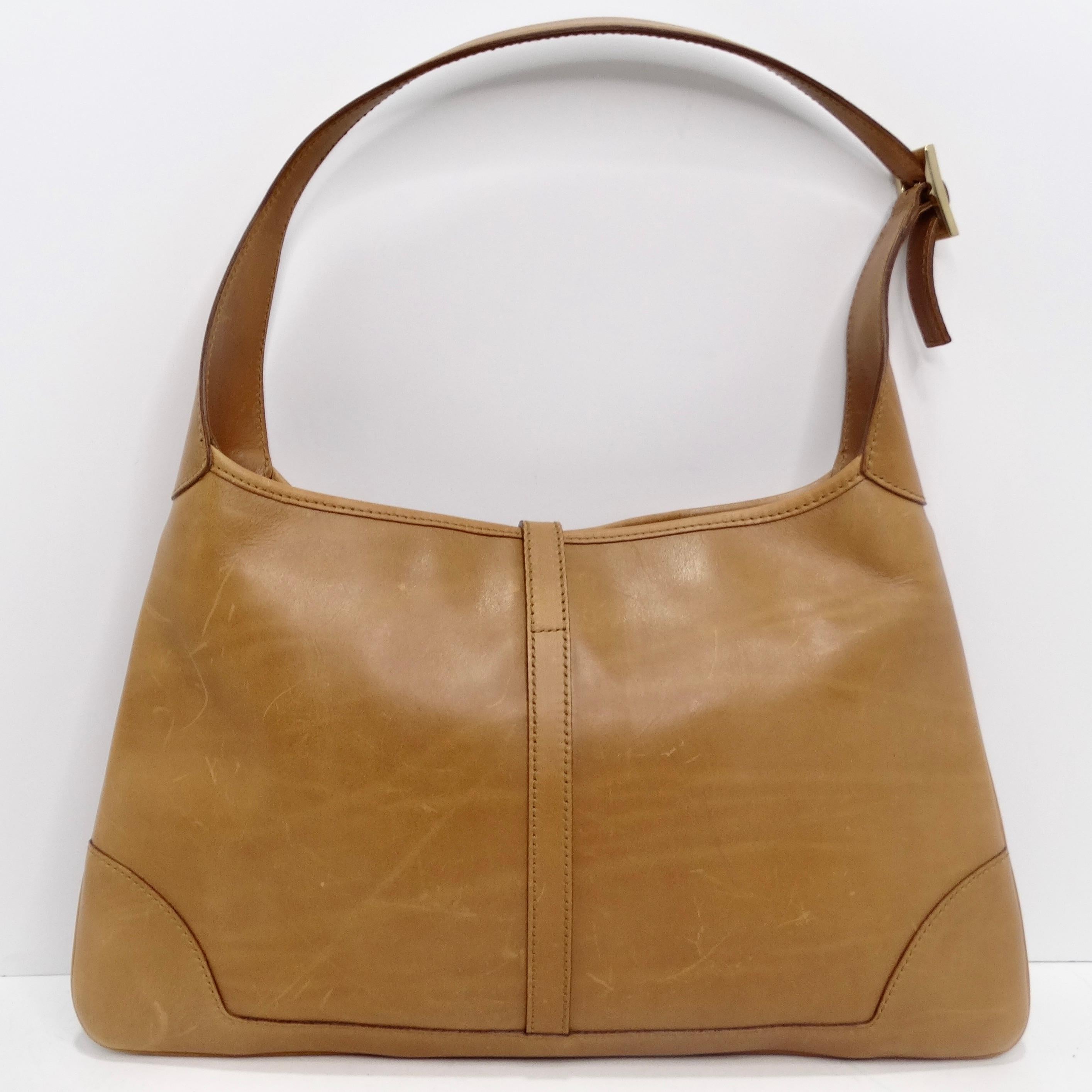 Gucci By Tom Ford Jackie Brown Leather Handbag In Good Condition In Scottsdale, AZ