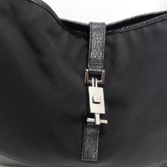 Gucci By Tom Ford Jackie O Nylon Handbag Black