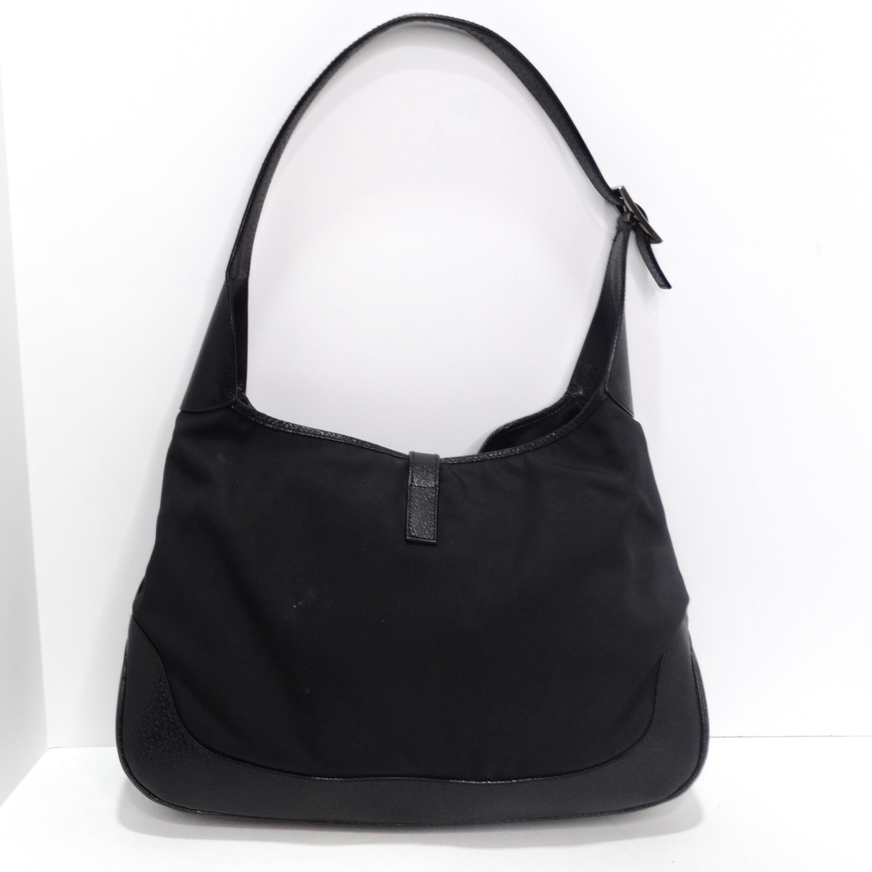Gucci By Tom Ford Jackie O Nylon Handbag Black 2