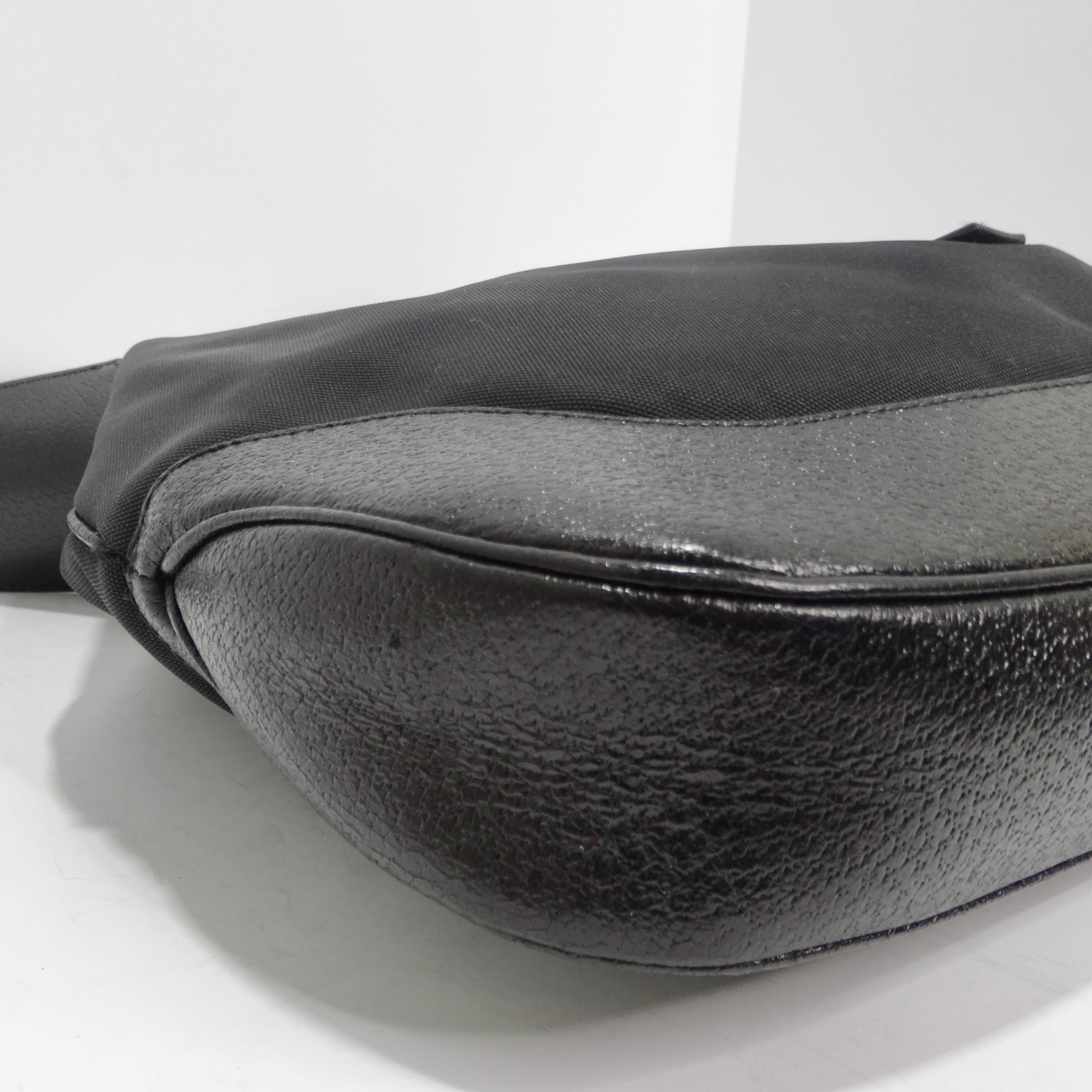 Gucci By Tom Ford Jackie O Nylon Handbag Black 4