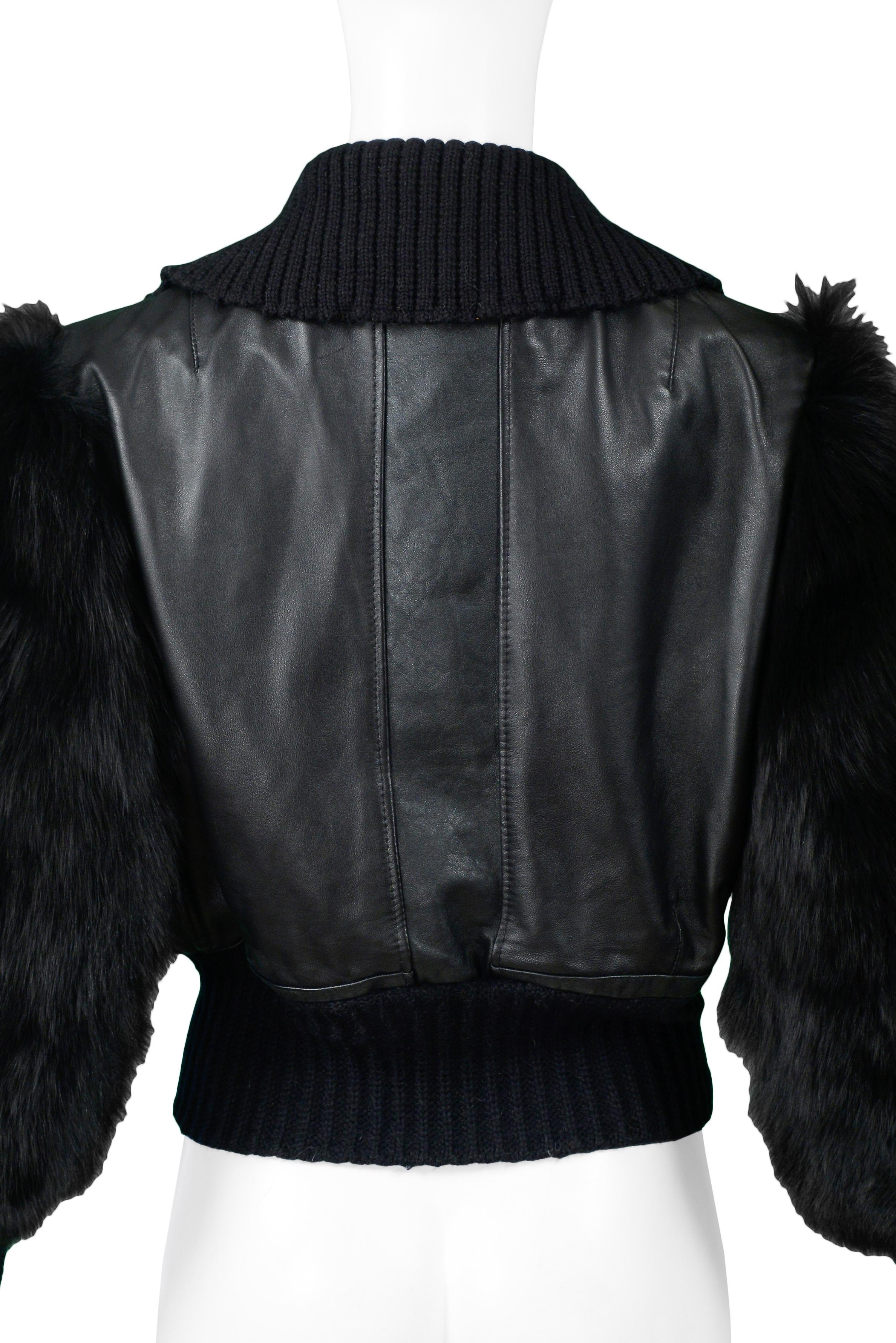Gucci By Tom Ford Leather & Fox Fur Jacket 2003 For Sale 2