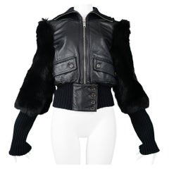 Used Gucci By Tom Ford Leather & Fox Fur Jacket 2003
