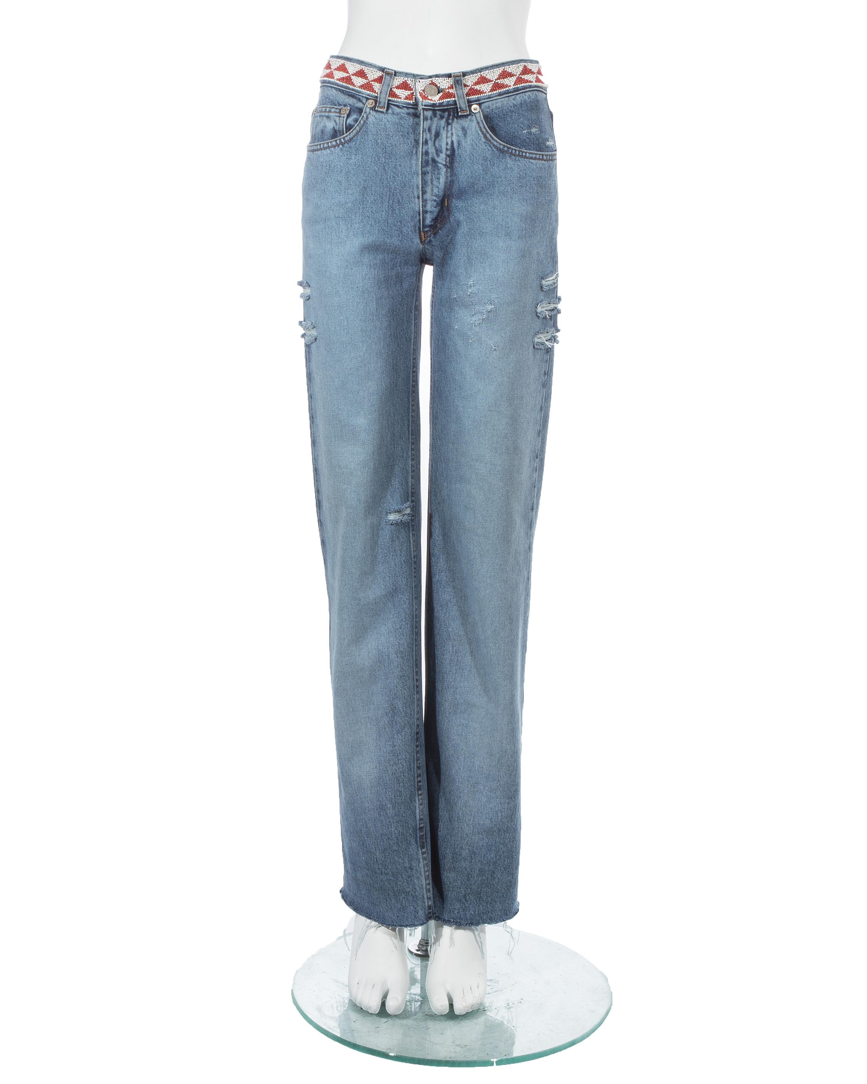 Gucci by Tom Ford light blue denim jeans with beaded waistband

Spring-Summer 1999