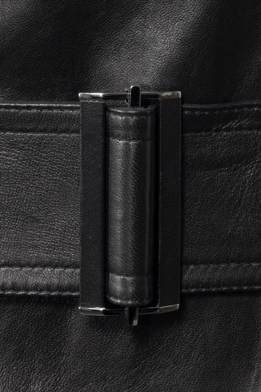 GUCCI by Tom Ford Langer schwarzer Leder-Trenchcoat, Ende der 1990er Jahre im Angebot 6