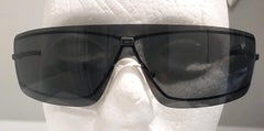 Gucci by Tom Ford Matrix Black Grey Rimless Unisex 1990s Vintage 90s Sunglasses
