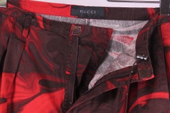 GUCCI by TOM FORD Men's 30 Red & Black Cargo Wide Leg Spring 2001 Pants