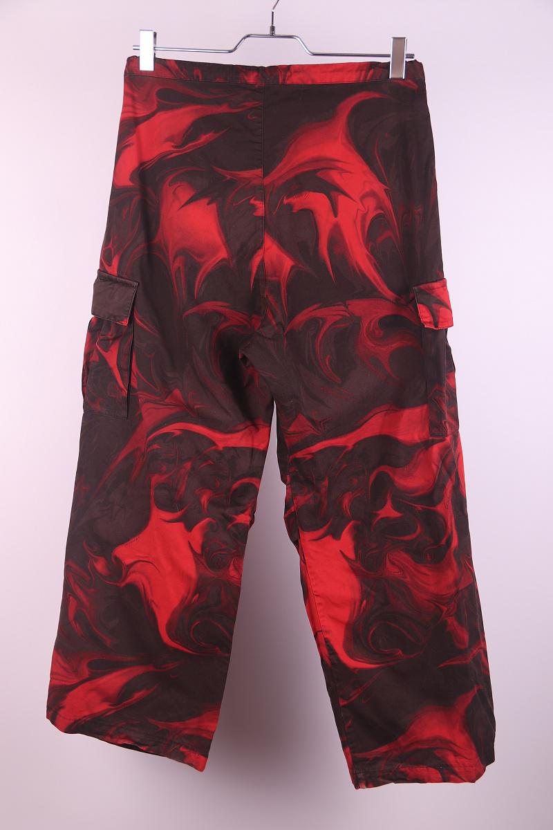 GUCCI by TOM FORD Men's 30 Red & Black Cargo Wide Leg Spring 2001 Pants For Sale 4