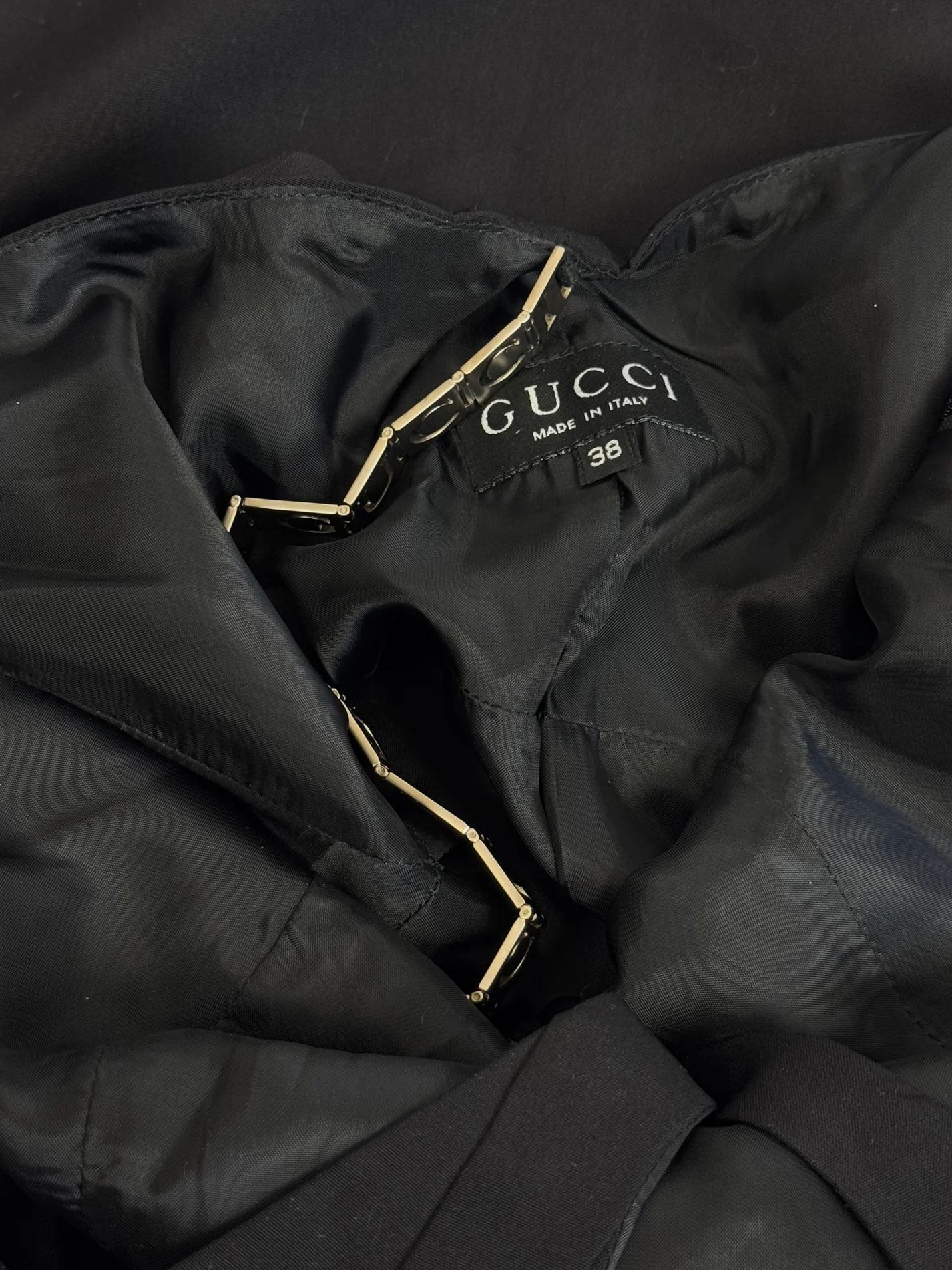 Gucci by Tom Ford Metal Chain Logo Back Mini Dress, 1996 For Sale 2