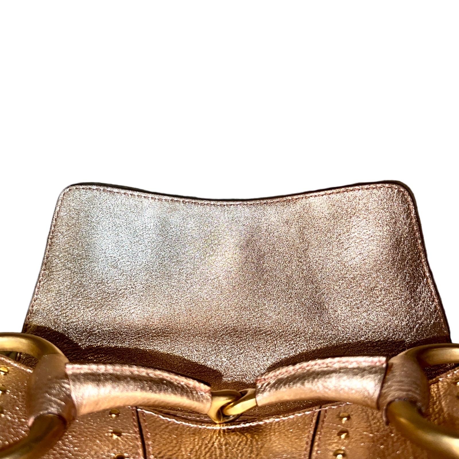 Gucci By Tom Ford FW 2003 Metallic Pink Barbiecore Studded Horsebit Clutch Bag 6