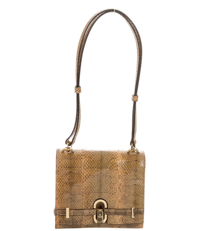 Sac Bandoulière (bangbag) Falor En Cuir Avec Détails Dorés - Style Italien, Occasion