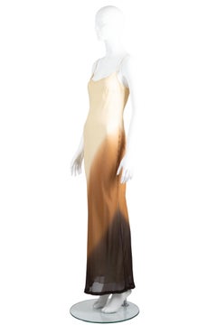 Tom Ford for Gucci Nude & Brown Ombré Gown Dress 1997