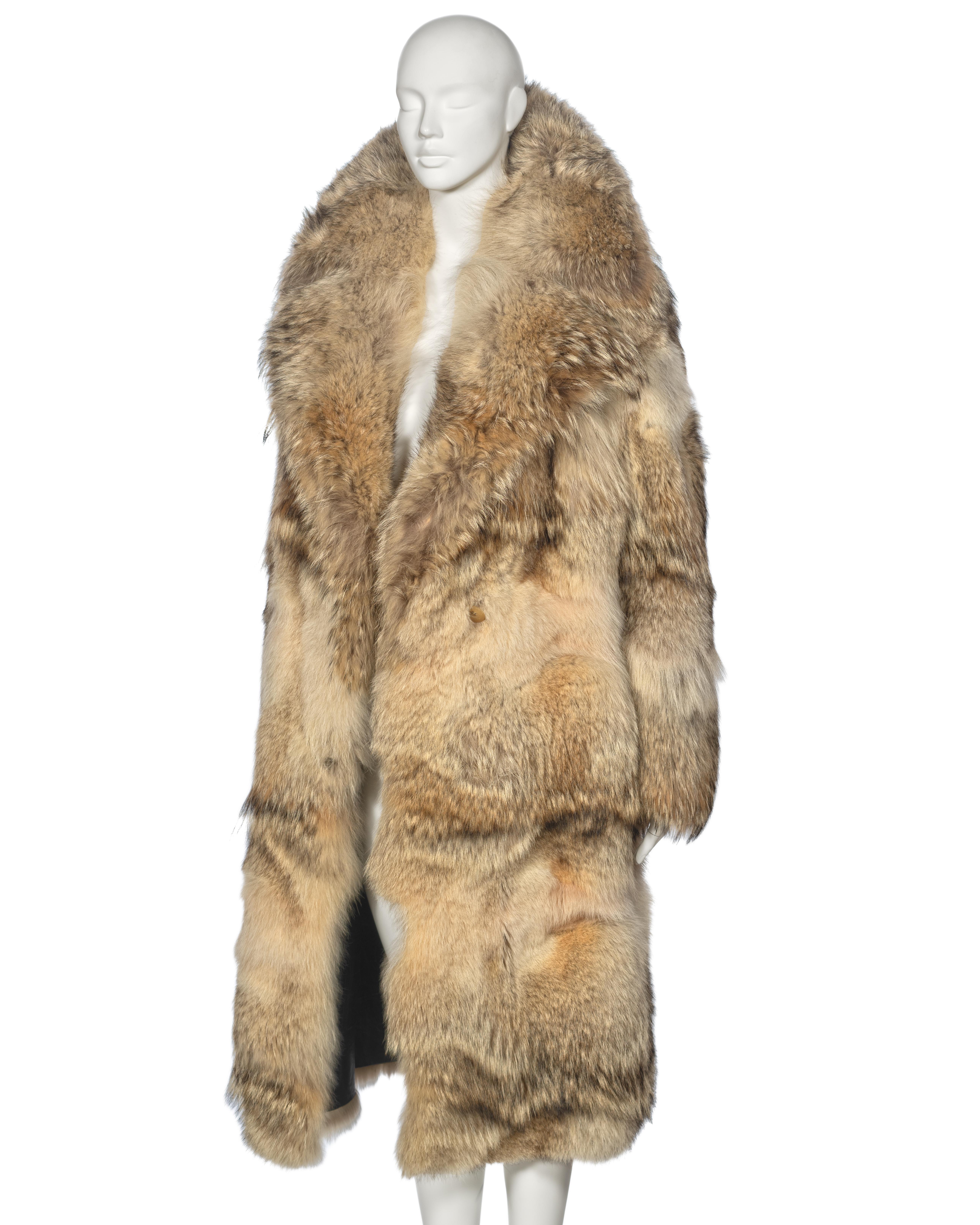 Gucci by Tom Ford Oversized Coyote Fur Coat, fw 1998 11