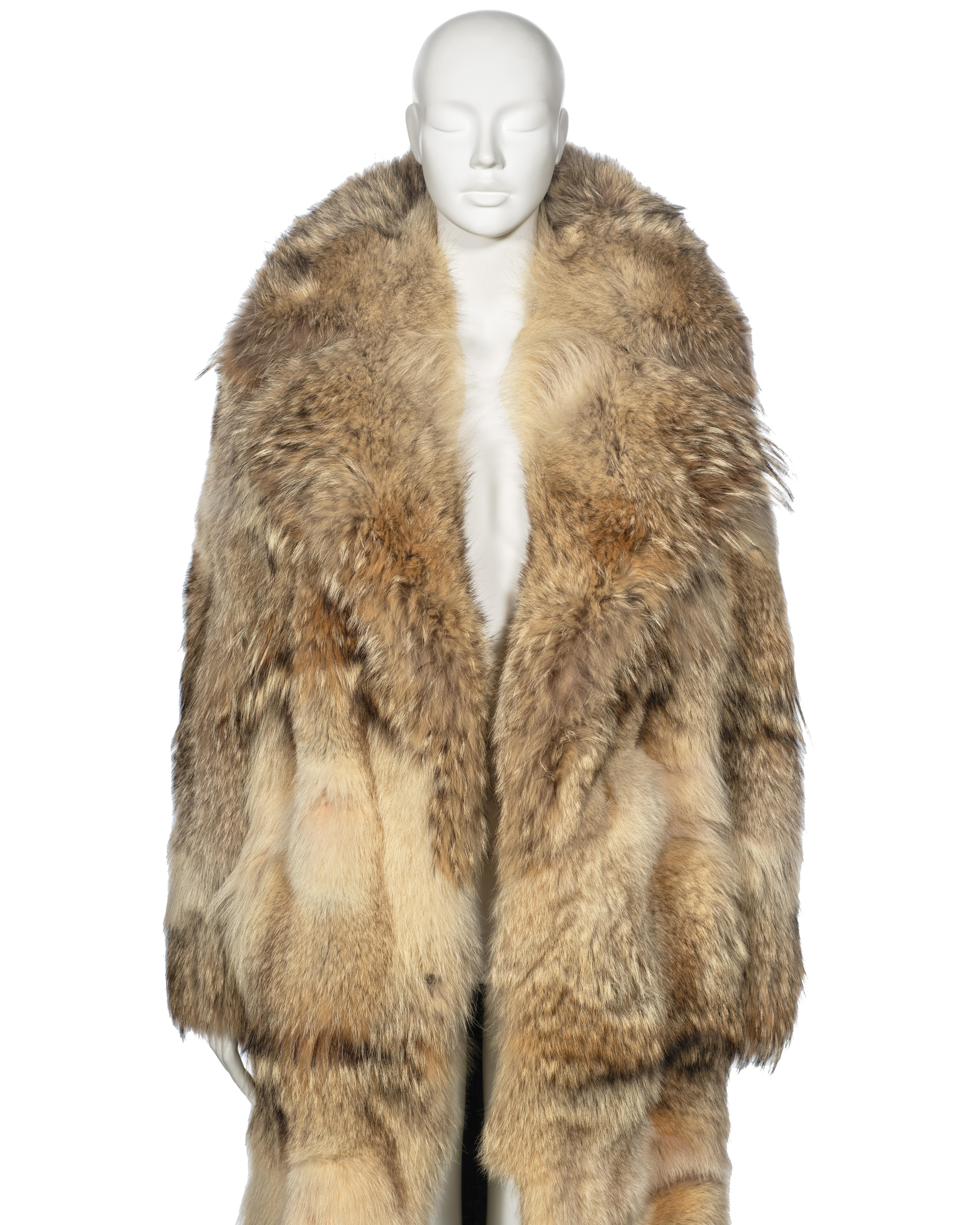 Gucci by Tom Ford Oversized Coyote Fur Coat, fw 1998 In Excellent Condition In London, GB